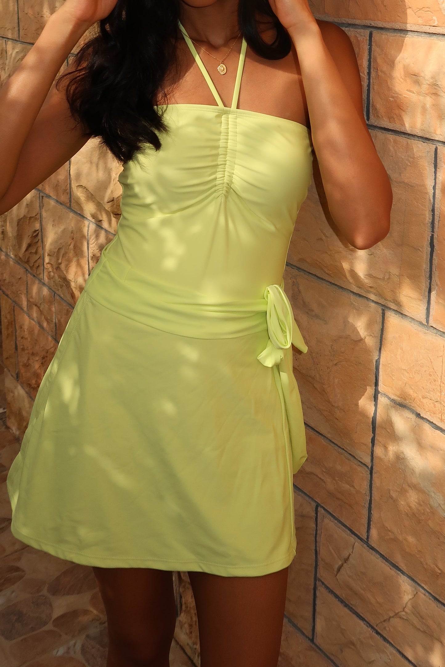 Coral mia yellow swimsuit