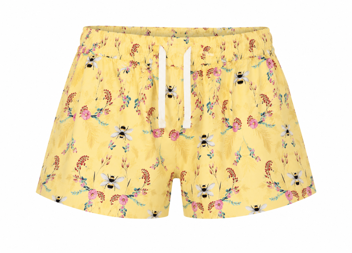 Floral bee low rise shorts