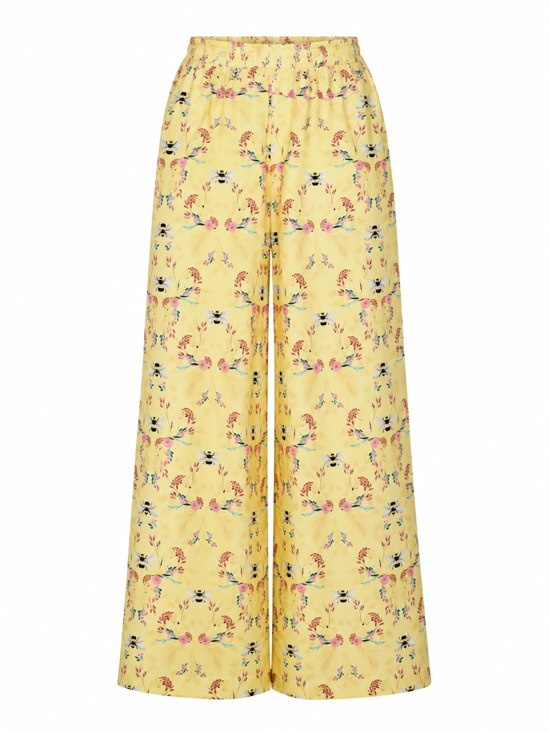 Floral bee pants