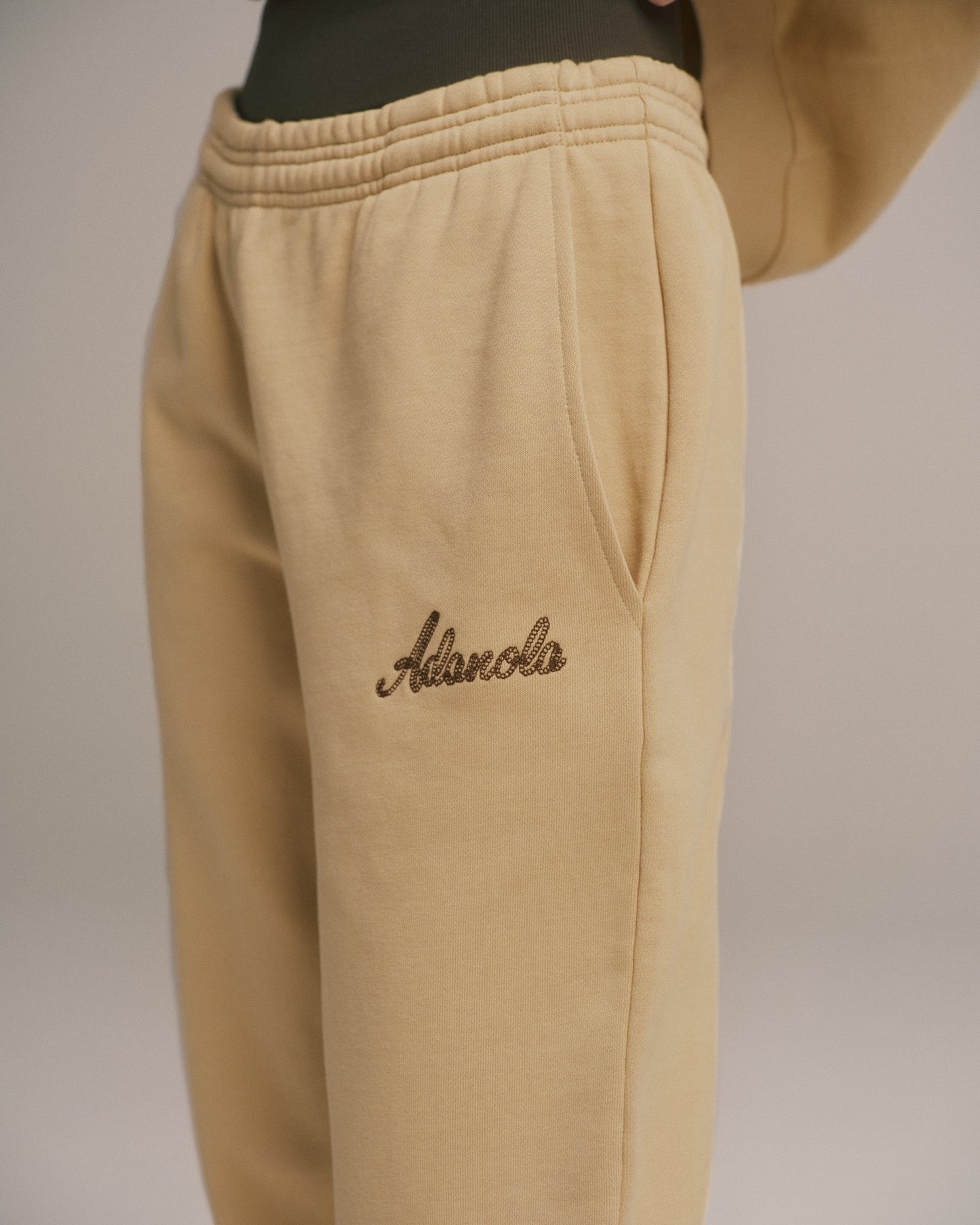 Adanola straight leg sweatpants in beige